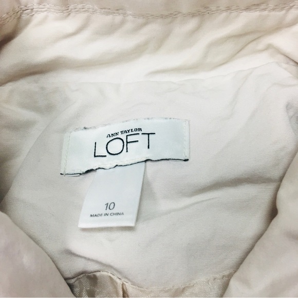 LOFT ANN TALYLOR TRENCH COAT KAKHI SIZE 10 - Picture 15 of 15